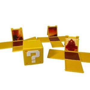 Mario Question Cubes Toys Lot Of 4 Scenes Folding Mini